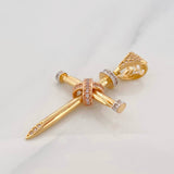 Dije Cruz Clavo 3.5g / 1 1/2 in Tres Oros 18K