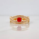 Anillo Solitario Entrelazado 2.85g / T6 1/4 Oro Amarillo 18K