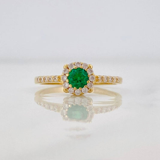 Anillo Solitario Halo 1.9g / T5 Oro Amarillo 18K