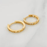 Hoop Earrings Carril 2.2g / 1/2 in Yellow Gold 18K
