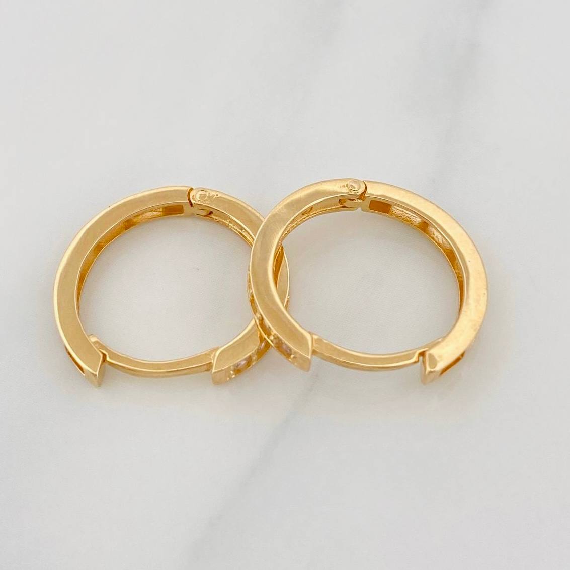 Hoop Earrings Carril 2.2g / 1/2 in Yellow Gold 18K
