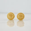 Crown Diamond Cut Stud Earrings 0.85g / in / 8.1mm Yellow Gold 18K