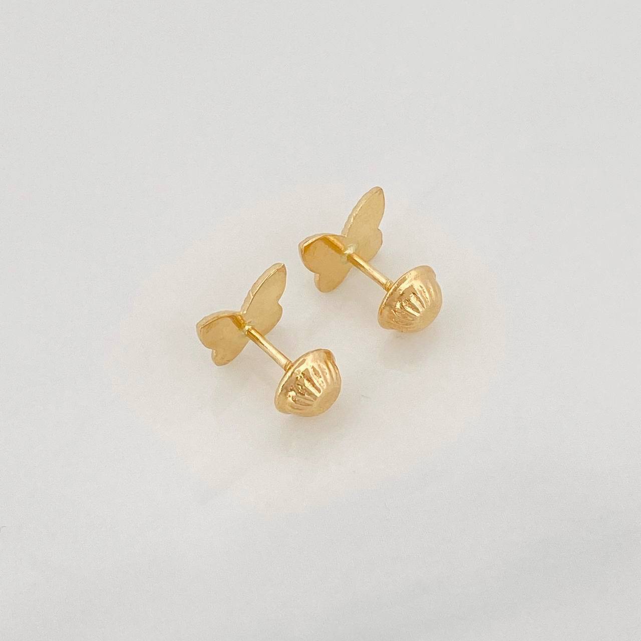 Topos Mariposa 0.65g / in / 8mm Oro Amarillo 18K
