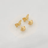 Diamond Cut Butterfly Stud Earrings 0.7g / in / 8.2mm Yellow Gold 18K