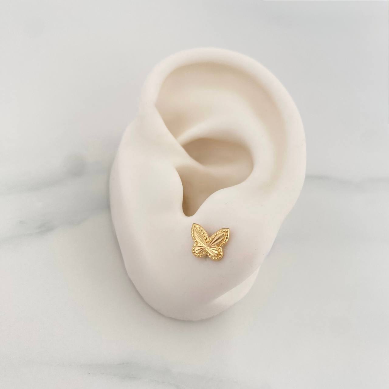 Topos Mariposa 0.65g / in / 8mm Oro Amarillo 18K