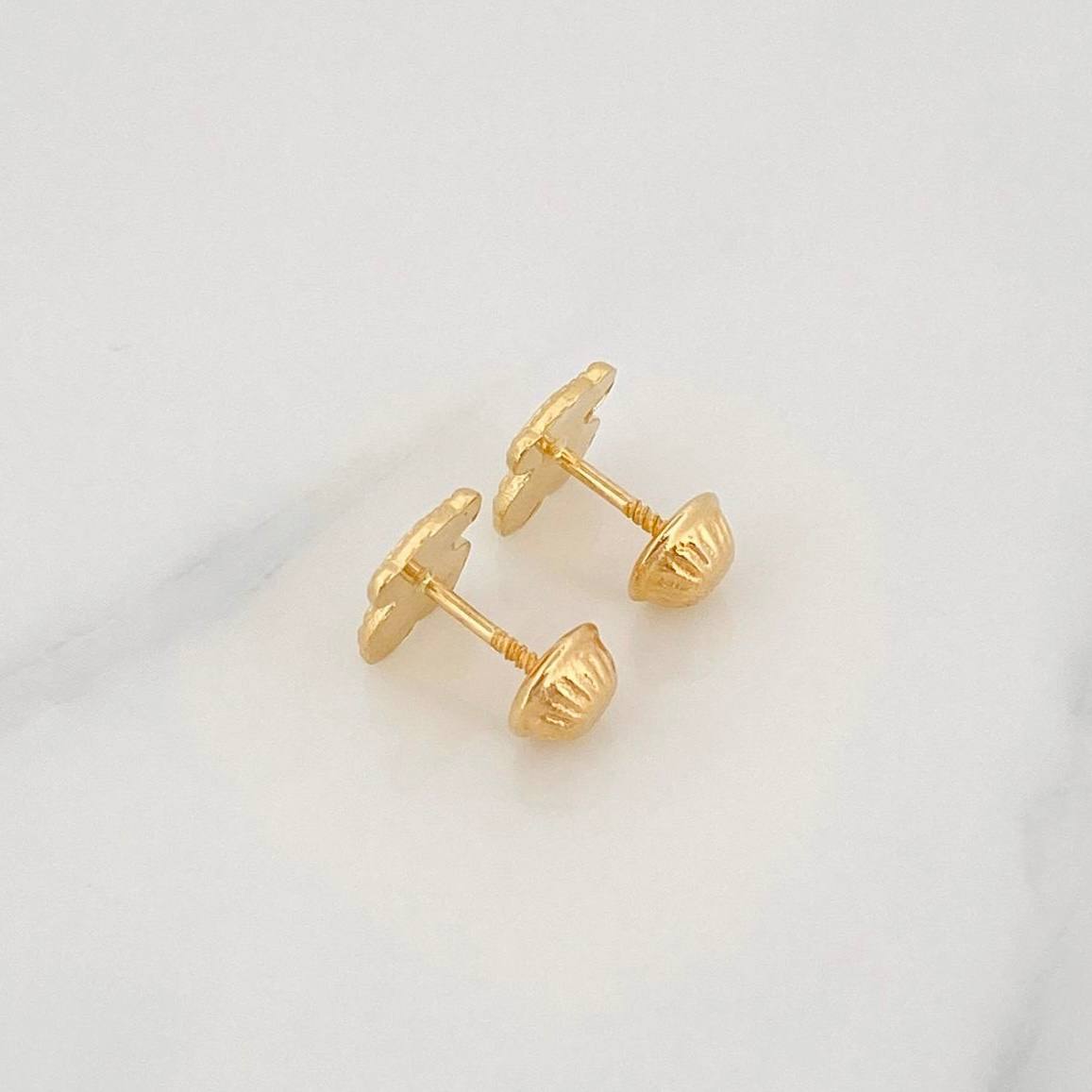 Bear Ts Stud Earrings 0.75g / in / 6.7mm Yellow Gold 18K