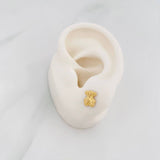 Bear Ts Stud Earrings 0.75g / in / 6.7mm Yellow Gold 18K