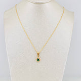 Set Cadena Singapur + Dije Halo / 2.3g / 17 1/4 in Oro Amarillo 18K