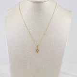 Set Cadena Veneciana + Dije Cruz / 1.45g / 16 in Oro Amarillo 18K