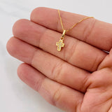 Set Cadena Veneciana + Dije Cruz / 1.45g / 15 3/4 in Oro Amarillo 18K