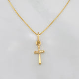 Venetian Chain + Cross Pendant / 1.45g / 15 3/4 in 18K Yellow Gold
