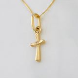 Venetian Chain + Cross Pendant / 1.45g / 15 3/4 in 18K Yellow Gold