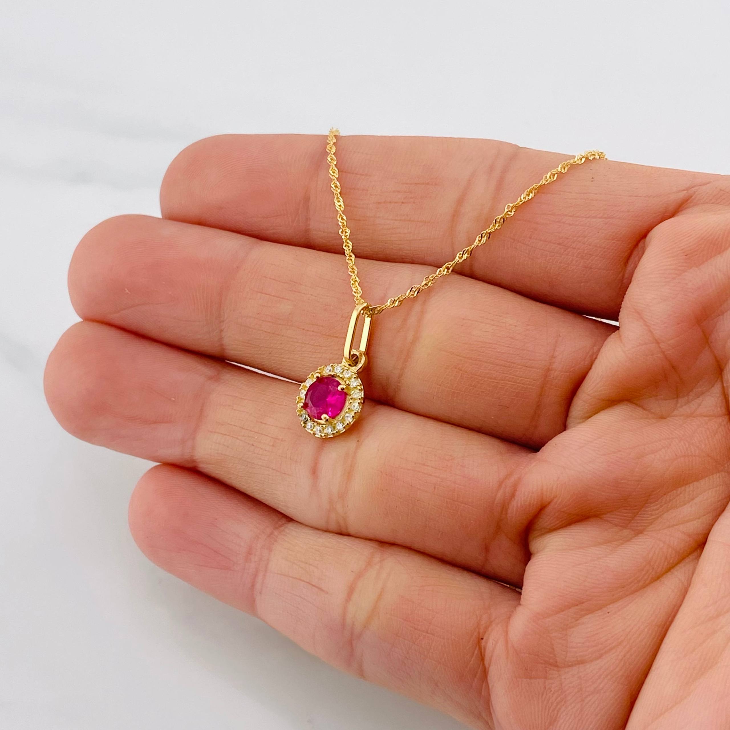 Set Cadena Singapur + Dije Halo / 2.3g / 17 3/4 in Oro Amarillo 18K
