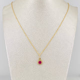 Set Cadena Singapur + Dije Halo / 2.3g / 17 3/4 in Oro Amarillo 18K