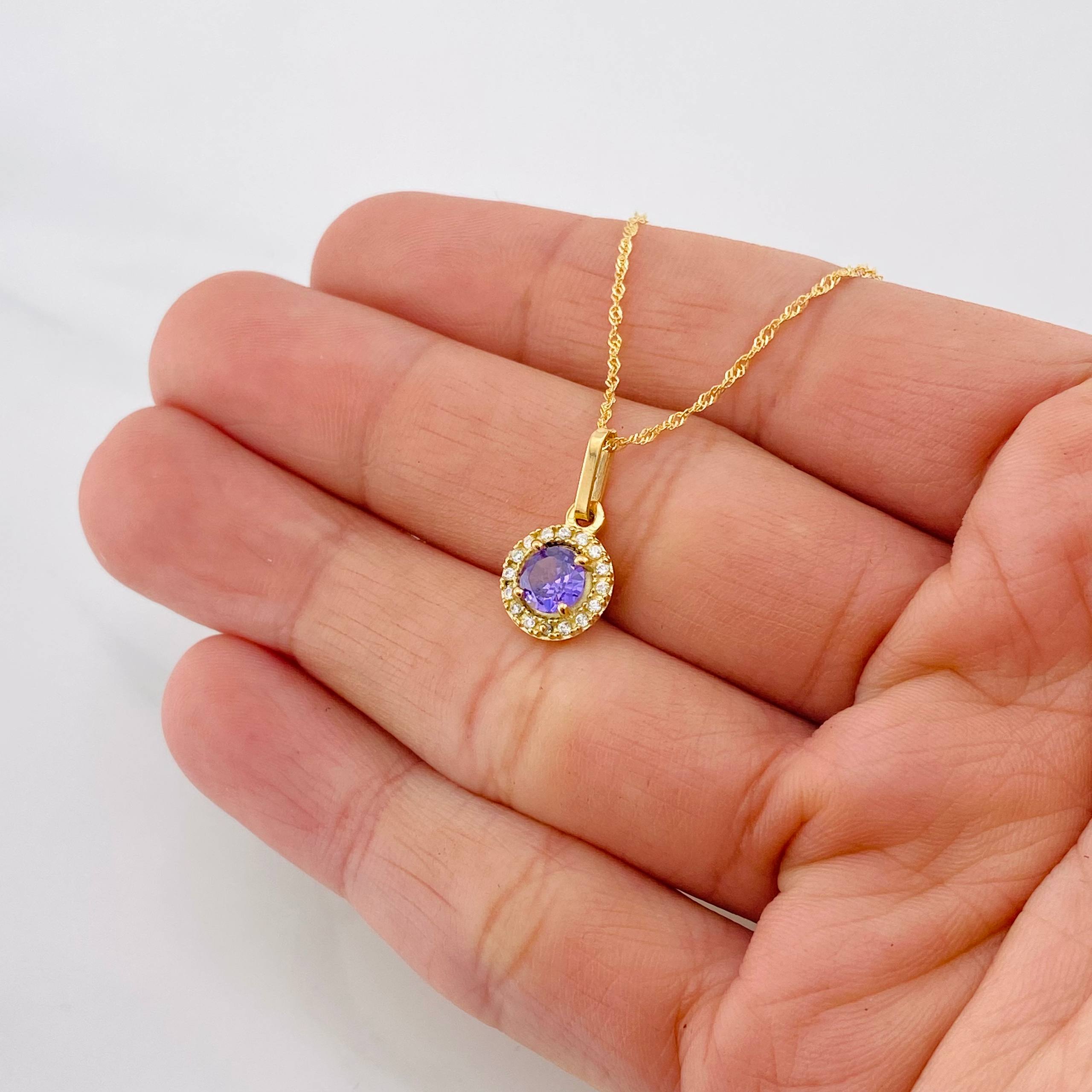 Set Cadena Singapur + Dije Halo / 2.35g / 17 1/4 in Oro Amarillo 18K