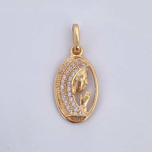 Pendant Virgin Mary 1.25gr / 2cm / 18K Gold &