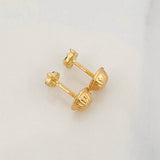 Leaf Stud Earrings 0.8g / in / 3.45mm 18K Yellow Gold