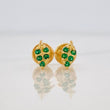 Leaf Stud Earrings 0.8g / in / 3.45mm 18K Yellow Gold