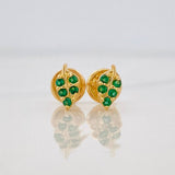 Leaf Stud Earrings 0.8g / in / 3.45mm 18K Yellow Gold