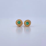 Topos Circulo 2.15gr / Esmeralda 24 Pts Oro Amarillo 18K (Joya) &