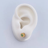 Topos Circulo 2.15gr / Esmeralda 24 Pts Oro Amarillo 18K (Joya) &