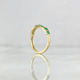 Tiara V Ring 2.05gr / Size 8 / Emeralds 36pts 18K Yellow Gold (Jewel) *