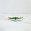 Solitaire Ring Dense Line 1.5gr / Size 10 / Emeralds 35pts 18K Yellow Gold (Jewelry) ©