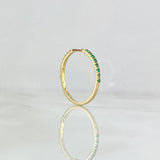 Heart Silhouette Ring 1.3gr / Size 7 3/4 / Emeralds 16pts 18K Yellow Gold (Jewel) ©