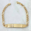 Figaro Bracelet Octagonal Rectangular Plate 10.65gr / 22cm / 5.3mm Smooth 18K Yellow Gold