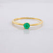 Emerald Solitaire Ring 12pts 0.85g / T5 1/2 Yellow Gold 18K