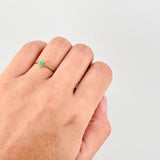 Emerald Solitaire Ring 12pts 0.85g / T5 1/2 Yellow Gold 18K