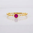 Solitaire Ring Churumbela Ruby 18pts 0.9g / T6 3/4 Yellow Gold 18K