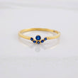 Tiara Ring Sapphires 7pts 1g / T5 3/4 Yellow Gold 18K
