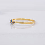 Tiara Ring Sapphires 7pts 1g / T5 3/4 Yellow Gold 18K