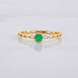 Solitaire Ring Churumbela Emerald 14pts 0.85g / T5 3/4 Yellow Gold 18K
