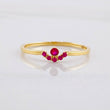 Tiara Ring Rubies 7pts 1.05g / T6 3/4 Yellow Gold 18K