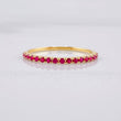 Linear Channel Ring Rubies 24pts 0.95g / T6 Yellow Gold 18K