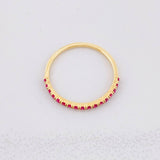 Linear Channel Ring Rubies 24pts 0.95g / T6 Yellow Gold 18K