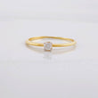 Solitaire Ring Four Claws Diamond 13pts 0.95g / T6 1/4 Yellow Gold 18K