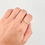 Solitaire Ring Four Claws Diamond 13pts 0.95g / T6 1/4 Yellow Gold 18K