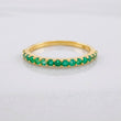 Linear Channel Ring Emeralds 47pts 1.75g / T6 3/4 Yellow Gold 18K