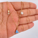 Tobillera Aro Seguido 3.35gr / 10 1/4 in / Dos Oro Amarillo Blanco 18K &