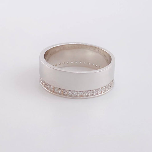 Ring Band Dense Channel 5.9g / T6 White Gold 18K
