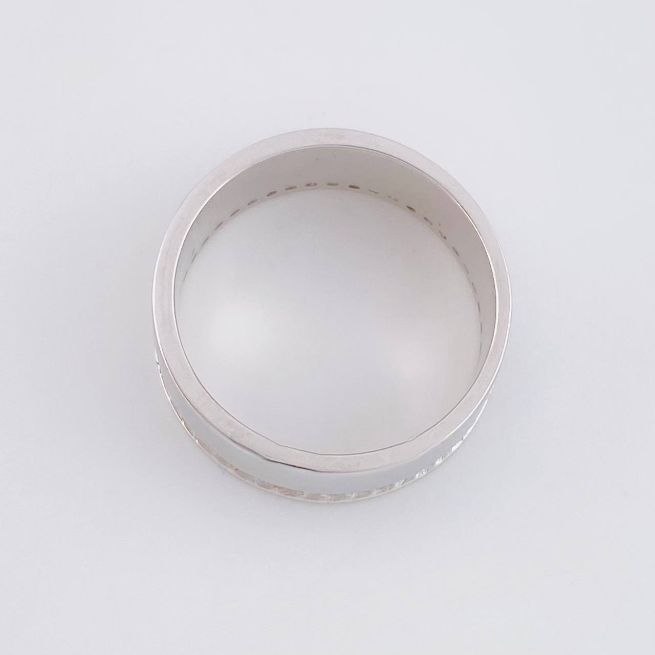 Anillo Argolla Carril Tupido 5.7g / T7 Oro Blanco 18K