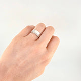 Anillo Argolla Carril Tupido 5.7g / T7 Oro Blanco 18K