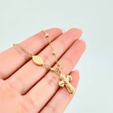 Pulso Denario Virgen Milagrosa 2.75gr / 7 3/4 in / 4mm Oro Amarillo 18K