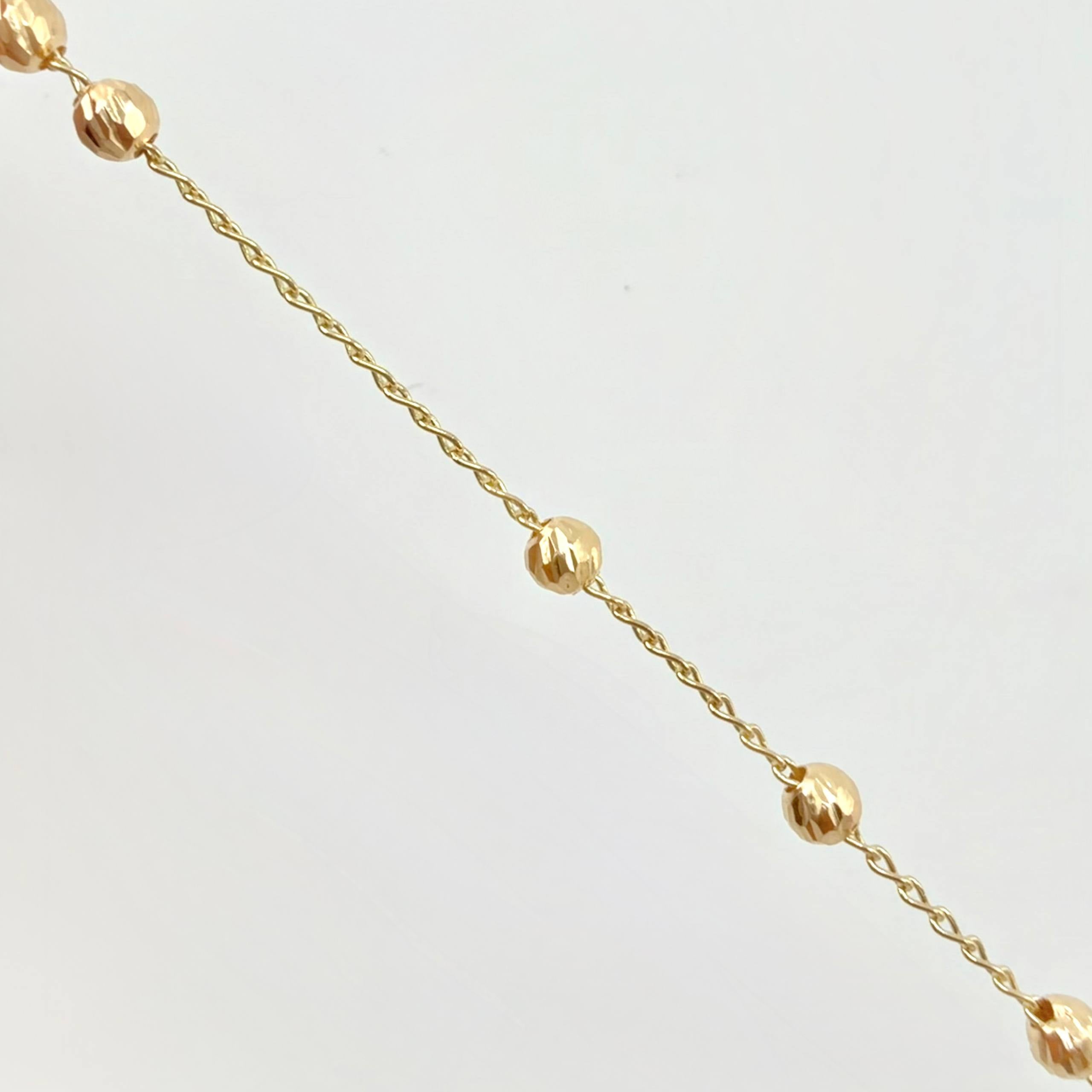 Bracelet Denario Miraculous Virgin 2.7gr / 6 1/2 in / 4mm Yellow Gold 18K *