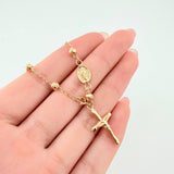 Denario Bracelet Miraculous Virgin 2.7gr / 7 1/4 in / 4mm Yellow Gold 18K *