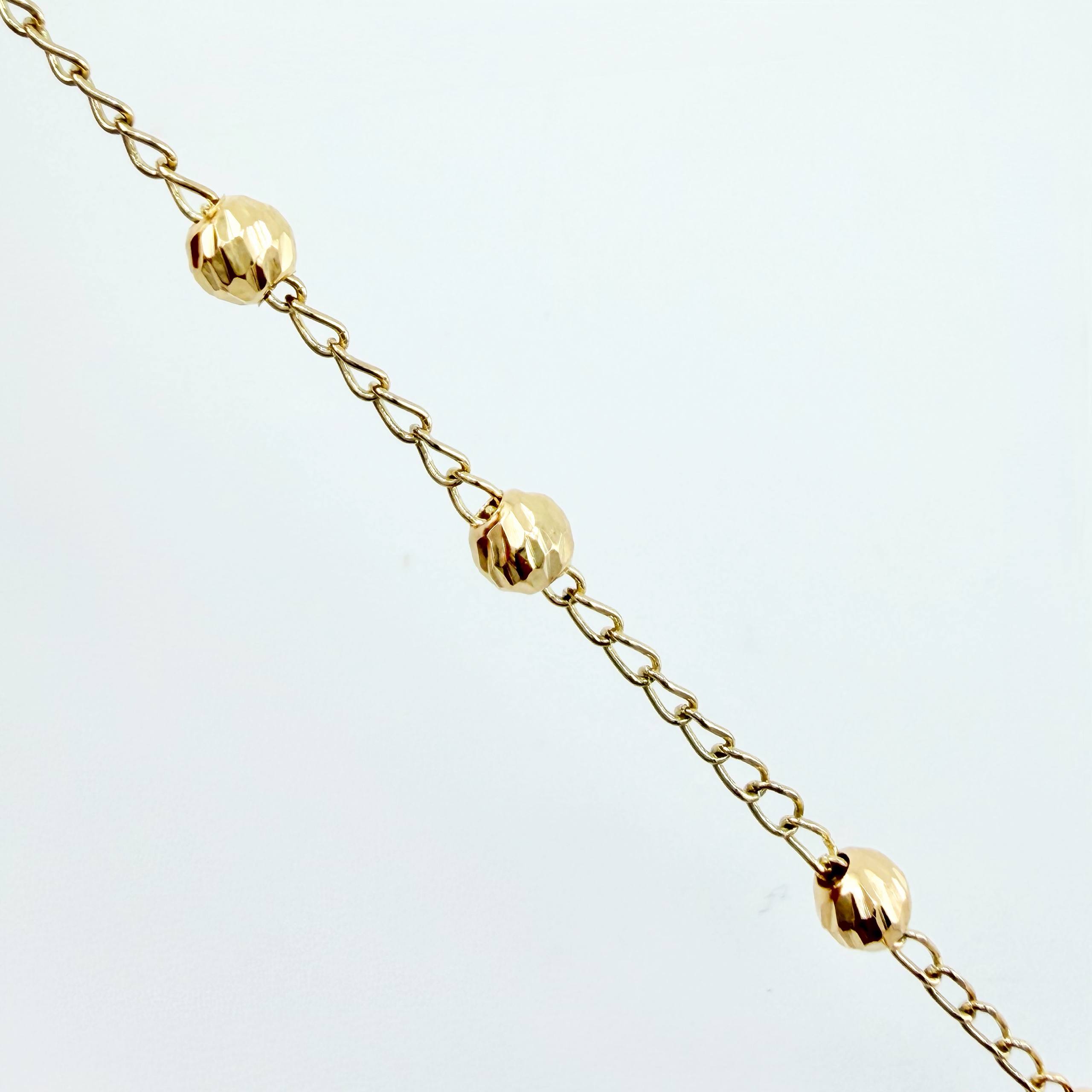 Bracelet Denario Miraculous Virgin 2.7gr / 6 1/2 in / 4mm Yellow Gold 18K *