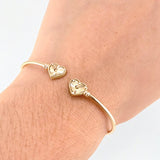 Bracelet Classic Link Heart Diamond Cut 3.55gr / 6 in / 2mm Yellow Gold Nac.Esp. 18K ©